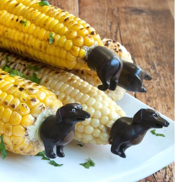 Fun Dachshund Corn on the Cob Holders Stocking Stuffers Idea Picnic Sausage Dog - Picture 6 of 7